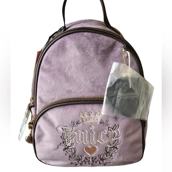 Juicy couture purple velour backpack Amazon.com: Juicy Couture Dreamy Juicy Medium Backpack  main image 3